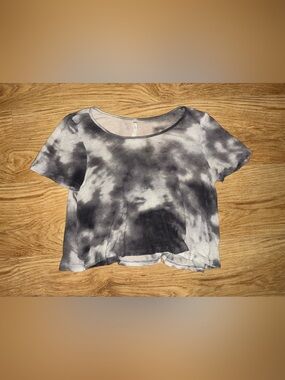 Tie-Dye Short Sleeve Crop Top